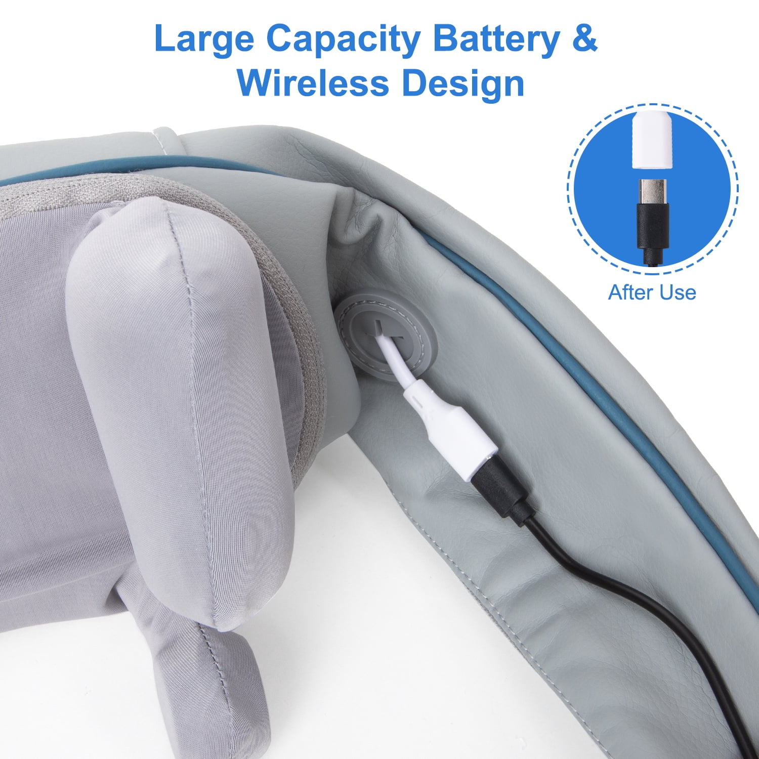 Cshidworld Back Shoulder and Neck Massager for Pain Relief Deep Tissue, Electric Massager with Heat, Neck, Back, Shoulder, Trapezius Muscle Relaxation Massage Pillow, Great Gift for Family