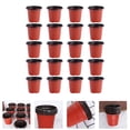 thumbnail image 3 of Shisuyan Pots de Fleurs en Vrac Plastique Simple Rond Marron 20 Pcs 4.7X4.3In, 3 of 7