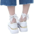 thumbnail image 1 of WEAIXIMIUNG Baby Boy Socks Women Ruffle Fishnet Ankle High Socks Mesh Lace Fish Net Short Socks, 1 of 4