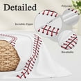 thumbnail image 6 of Baseball King Size Pillow Cover, Pillowcase Protectors with Zipper, Breathable Decorative Throw Pillow Case Cover, Modern Minimalist Red Lines Pillow Shams for Couch Sofa 20x36Inch, 6 of 8