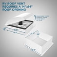 thumbnail image 4 of Hike Crew 14" RV Roof Vent Fan, Manual Open/Close, Intake & Exhaust, 4 of 7
