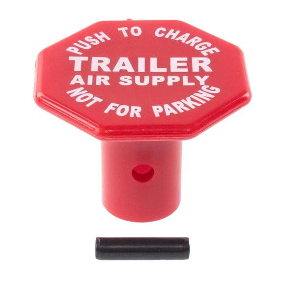 DASH AIR BRAKE CONTROL KNOB WITH ROLL PIN - MV-3 MV3 - RED TRAILER