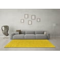 thumbnail image 3 of Ahgly Company Machine Washable Indoor Rectangle Oriental Yellow Industrial Area Rugs, 4' x 6', 3 of 4