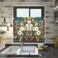 thumbnail image 4 of Yayeee Kitchen Curtains Light Filtering 27"x36" Rod Pocket Short Cafe Window Panel, Floral Garden, 4 of 7
