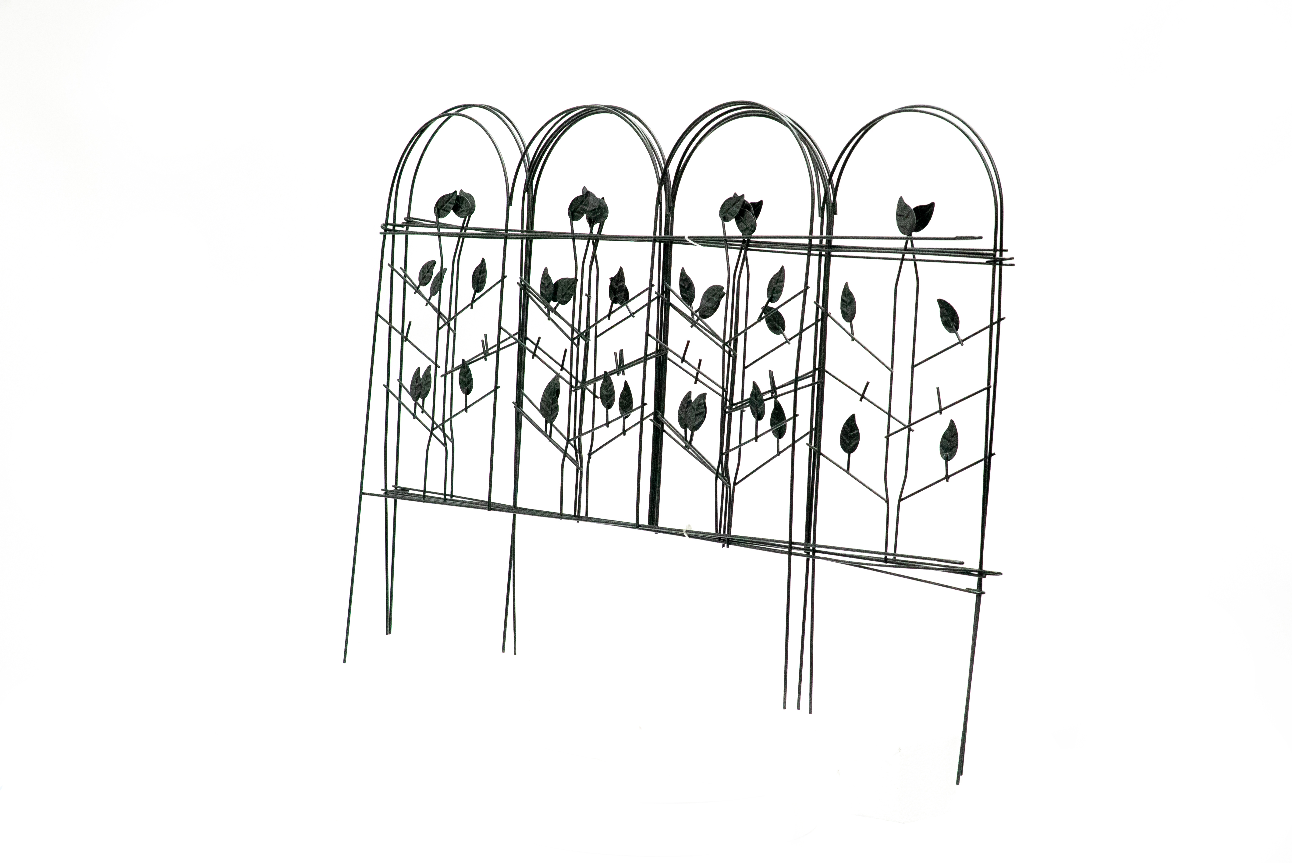 Glamos Wire 32 inch Folding Metal Garden Fence, Decorative Outdoor 3 Pack covers 24 feet