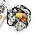 thumbnail image 4 of Lsque Lilies Flowers Pattern Lunch Bag Women/Men Insulated Lunch Box,Small Leakproof Cooler Food Lunch Containers Reusable High Capacity Lunch Tote Bags, 4 of 6