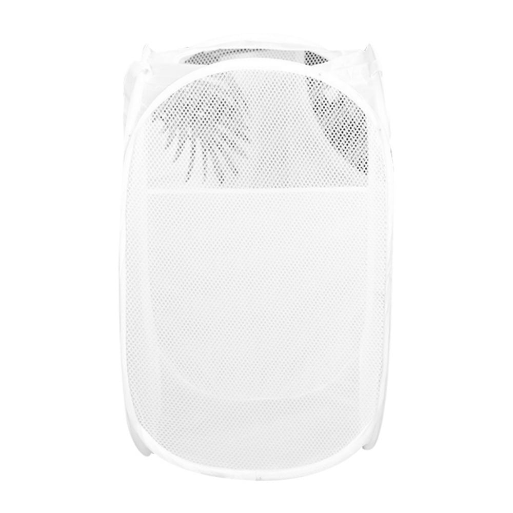 Strong Mesh Popup Laundry Hamper, Collapsible Laundry Basket with Durable Handles and Side