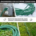 thumbnail image 5 of Iron Forge Cable 10ft Green Outdoor Extension Cord with 3 Outlets - 16/3 SJTW 10ft Extension Cord 3 Prong, 13 Amp All-Weather Heavy Duty Power Cable, 5 of 8