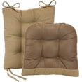 thumbnail image 4 of Klear Vu The Gripper Non-Slip Rocking Chair Cushion Thick, includes Seat Pad & Back Pillow with Ties for Indoor Living Room Rocker, 17x17 Inches, 2 Piece Set, Tan 2 Count, 4 of 5
