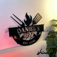 thumbnail image 2 of Shinelab Backyard Grill Bar LED Wall Art, Custom BBQ Grill Shop Metal Sign Wall Decor 10433, 2 of 3