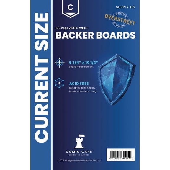 Comic Care 100 24pt Virgin White Backer Boards (Other)