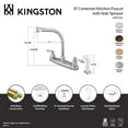 thumbnail image 4 of Kingston KB711AL Victorian Two-Handle 4-Hole 8" Centerset Kitchen Faucet with Side Sprayer in Polished Chrome, 4 of 4