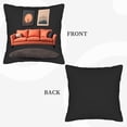 thumbnail image 6 of Set of 2 18x18in Throw Pillow Covers - Modern Geometric Pattern & Solid Color for Couch Bed Car - Stylish Cushion Cases, 6 of 8
