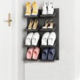 thumbnail image 2 of Pegboards Kit Wall Mount Peg Board Shoe Storage Shelf Hanging Shoe Organizer Black, 2 of 7