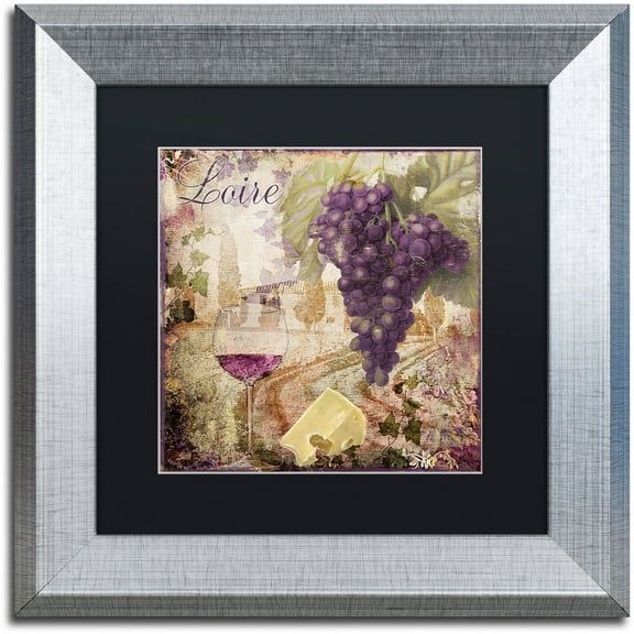 Trademark Fine Art "Wine Country II" Canvas Art by Color Bakery Black Matte, Silver Frame
