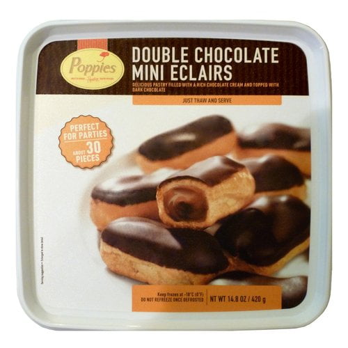 Poppies Double Chocolate Mini Eclairs, 14.8 oz