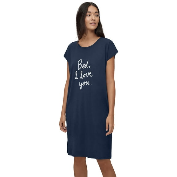 ellos Women's Plus Size V-Neck Sleep Shirt