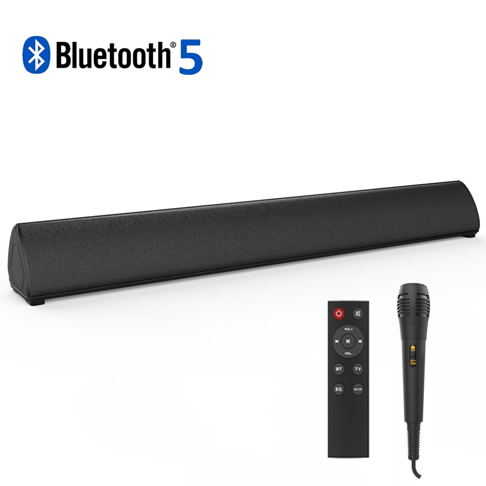 20W Wired & Wireless Bluetooth 5.0 Mini Sound Bar Built-in Mic Fityou Computer Speaker USB Powered Computer Speakers for TV/PC/Cellphone/Tablet/Desktop/Laptop with Remote Control 