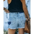 thumbnail image 4 of ONLYSHE Casual Shorts for Women Denim High Waist Shorts with Pockets Blue S, 4 of 6