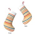 thumbnail image 4 of Flannel Christmas Stocking 17.7×11×7in Soft And Light Touch Good Socks Splicing Design Can Be Used For Hanging Orangered Stripe Hand-Drawn Sketch_4, 4 of 8