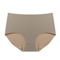 thumbnail image 3 of Bragas Mujer Calzoncillos transpirables de cintura media sin costuras Ropa interior suave, Caqui, XXL Yuarrent AP001340-10, 3 of 7
