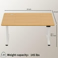 thumbnail image 2 of YEXJ Electric Height Adjustable Standing Desk Large 63 x 24 Inches Sit Stand Up Desk Home Office Computer Desk Memory Preset with T-Shaped Metal Bracket-63 Inch-Wood, 2 of 14