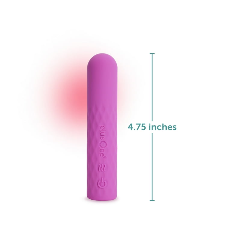 plusOne SUPER Bullet Vibrator with Warming Heat Setting, 10 Vibration  Settings, Waterproof - Walmart.com