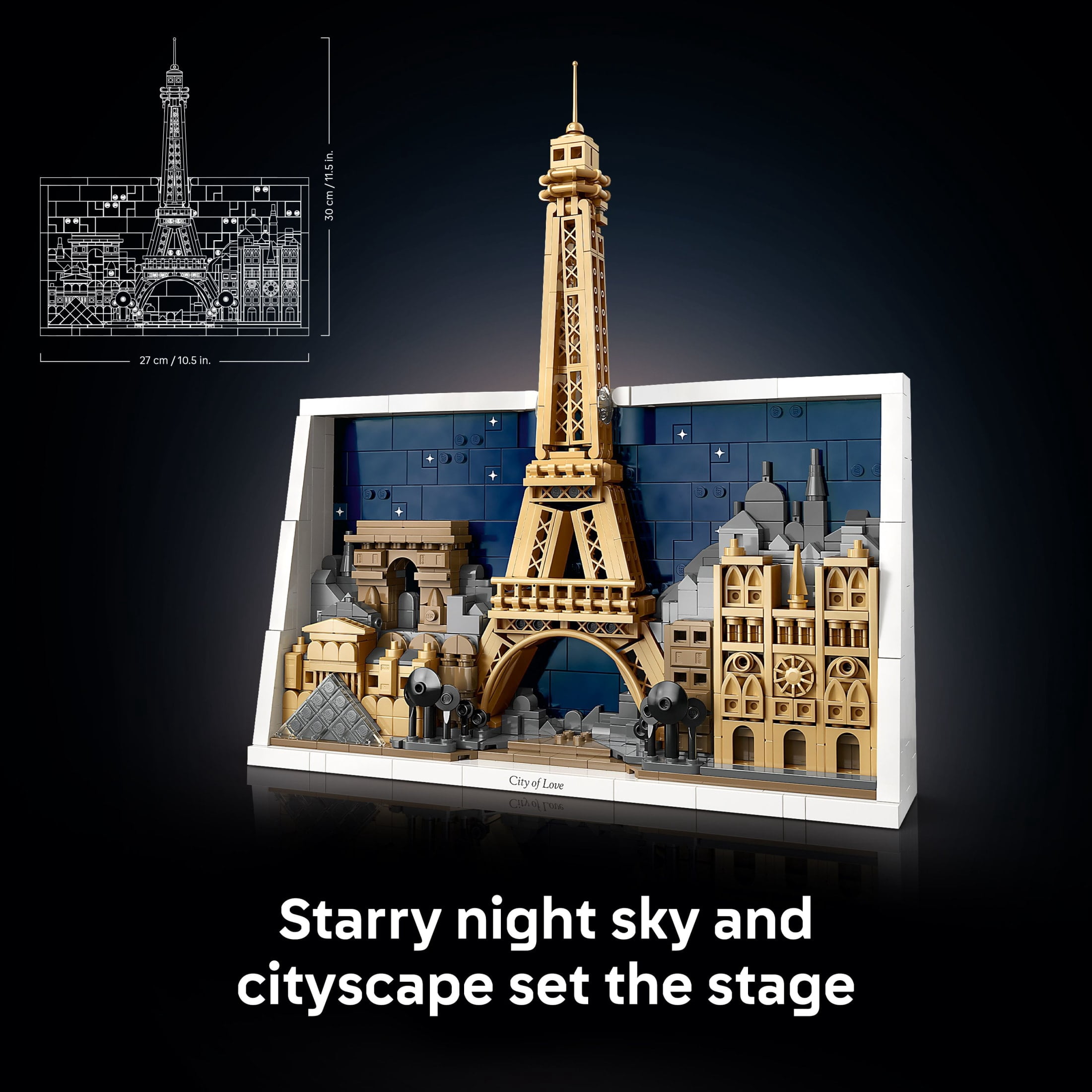 LEGO Architecture Paris – City of Love Building Set for Adults - DIY Office or Bedroom Decor for Women & Men, Ages 18+ - Buildable Frame to Hang or Stand for Display - Gift Idea for Birthdays - 21064