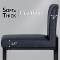 thumbnail image 6 of Sophia & William 24.6" Bar Stools Set of 3 PU Leather Counter Height Bar Stools with Back Modern Counter Height Chair for Kitchen Island, Black, 6 of 14