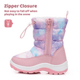 thumbnail image 3 of Apakowa Kids Boys Girls Snow Boots Side Zipper Water Resistant Warm Winter Boots (Toddler/Little Kid), 3 of 8