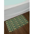 thumbnail image 2 of Gerber Daisy Bath Mat, Fresh Spring Garden Pattern with Yellow Flower Growth and Green Leaves on Blue, Plush Bathroom Decor Mat with Non Slip Backing, 29.5" X 17.5", Multicolor, by Ambesonne, 2 of 2