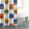 thumbnail image 4 of Pioneer Flower Floral Print Pattern Shower Curtain 72"x72", Bathroom Decorative Shower Curtain Set with 12 Hooks, Waterproof Washable, 4 of 6