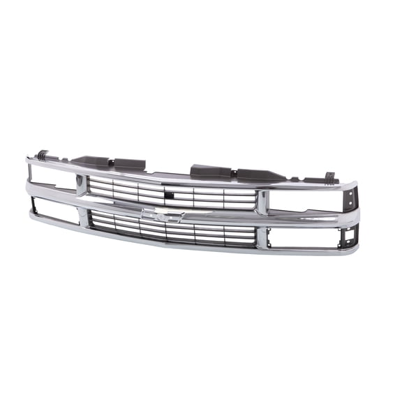 Chrome Grille w/Black Insert For 94-99 Chevy C/K Pickup Suburban Tahoe Blazer