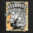 thumbnail image 6 of Wild Bobby Star Dust Horse Black and Yellow Distressed Vintage Women Graphic Tee, Black, Small, 6 of 6