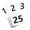 black text on white -1 to 25, variant on Seating Number Cards for Weddings Meetings and Classrooms Paper Double Sided Numbered Seats Cards Table Accessories