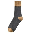 thumbnail image 2 of Sinpiling Mens Crew Socks Cotton-Blend Moisture-Wicking Boys Color Block Stretchy Breathable Warm Boot Sock, 2 of 4