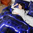 thumbnail image 4 of Castle Fairy Geometric Gamer Twin Bedding Sets,Honeycomb Hexagon Bedding Comforter Set, 4 of 8