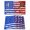 Blue Red White, variant on Red Blue Placemats Set of 12, Ombre Stars Stripes Rustic US Flag Blood Placemats for Dining Table, Place Mats for Kitchen Tabletop, Waterproof Wipeable Dining Table Mats Set