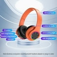thumbnail image 6 of CXALSSY X3 Active Noise Cancelling Headphones, Over-Ear Headphones with Mic for Kids/Adults/Teen/School/TV, Orange, 6 of 6