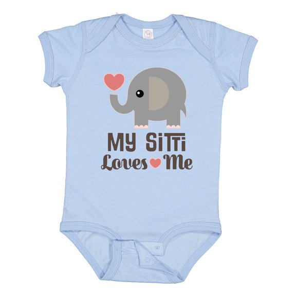 Inktastic My Sitti Loves Me Grandchild Boys or Girls Baby Bodysuit