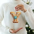 thumbnail image 1 of 26 Alphabet Ornaments For Christmas Tree Candy Cane Initial Letter M Pendant Mini Hanging Decorations With Berries Pattern for Party DIY Hangs, 1 of 3