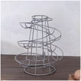 thumbnail image 3 of Dispensador de huevos Almacenamiento en espiral, Estante para huevos en espiral de hierro metálico Soporte de exhibición para huevos Cocina-24 * 20 * 20 cm negro Kuyhfg Bienvenido a Kuyhfg, 3 of 4