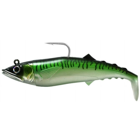FishLab MAS-10-GM Mackerel Soft Swimbait Super Fast Sinking Green Mackerel 10 16 oz