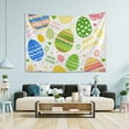 thumbnail image 7 of Coolnut Easter Eggs Tapestry Washable Polyester Art Wall Hanging Blanket for Living Room Bedroom Dorm Party, 90 x 60 Inch Home Decor Gifts, 7 of 7