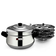 BUTTERFLY IDLI (IDLY) COOKER CURVE SET WITH 4 PLATES (RICE CAKE STEAMERS)