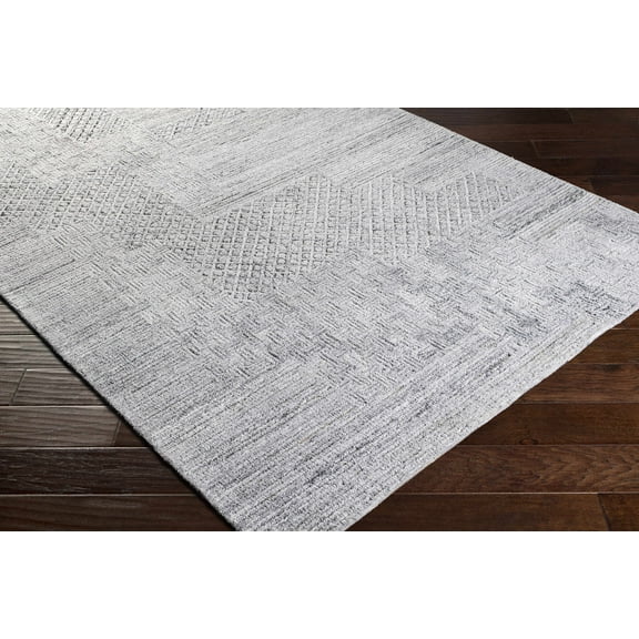 Hauteloom Northford Living Room, Bedroom Area Rug - Bohemian, Transitional - Charcoal, Light Gray - 2' x 3'