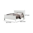 thumbnail image 5 of Ryla Queen Size Bed- Sleek Modern Panel Headboard Design- White Solid Wood, 5 of 6