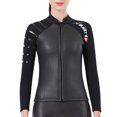 thumbnail image 2 of Eigraketly Trajes de neopreno Traje de buceo dividido Manga larga Pantalones largos Traje de baño Mantener el calentamiento Reemplazo de pieles de buceo Deportes acuáticos Mujer/Negro L Eigraketly OD003284-08, 2 of 6
