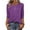 Z01#Purple, variant on IROINNID Long Sleeve T-Shirts for Women Printed Loose T-shirt Mid-length 3/4 Sleeves Blouse Round Neck Home Tops(Z02#Hot Pink,S)