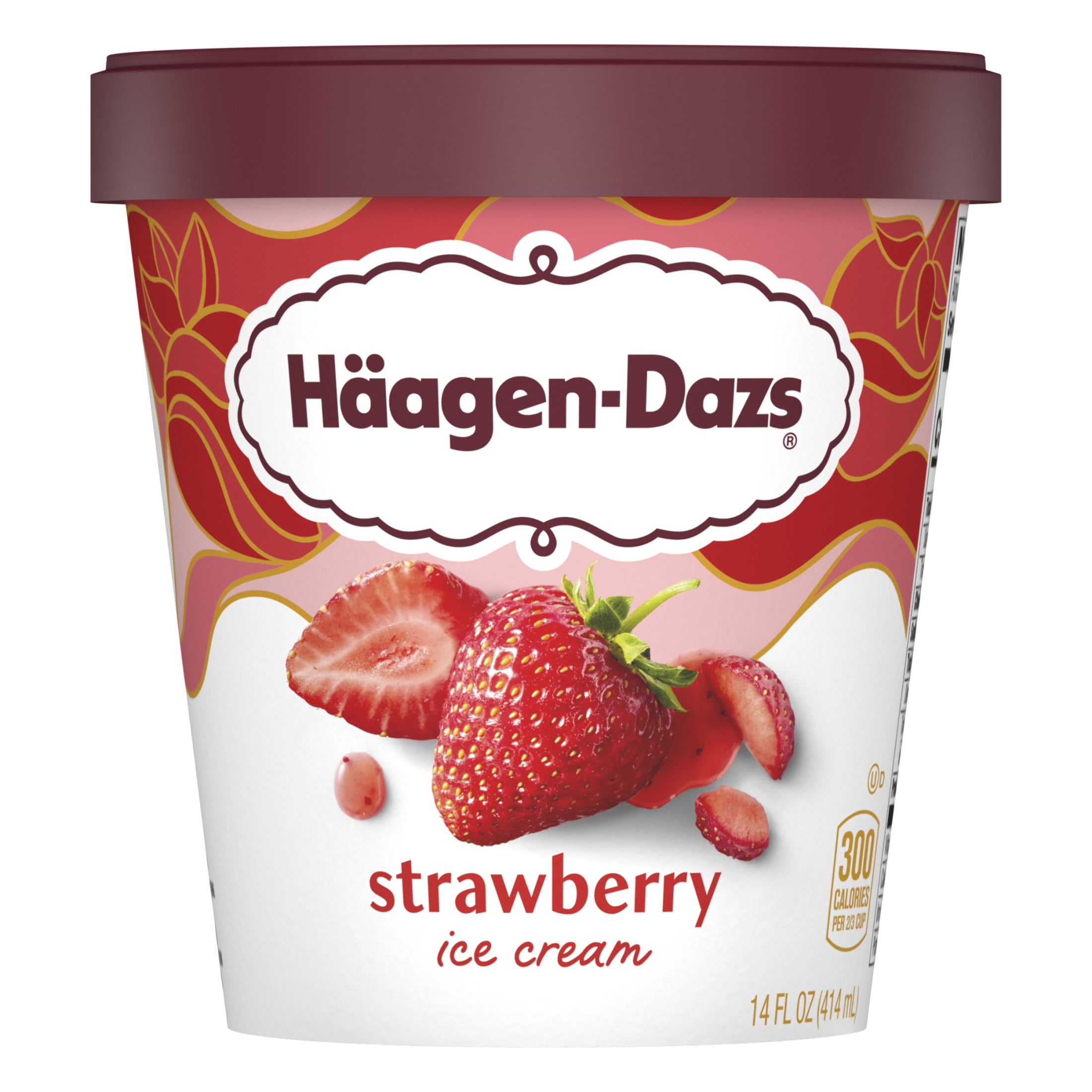 Haagen Dazs Strawberry Ice Cream, Gluten Free, Kosher, 14 oz